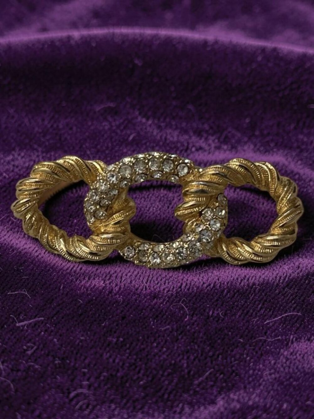 1980s Vintage Christian Dior Link Brooch - Picture 2 of 8
